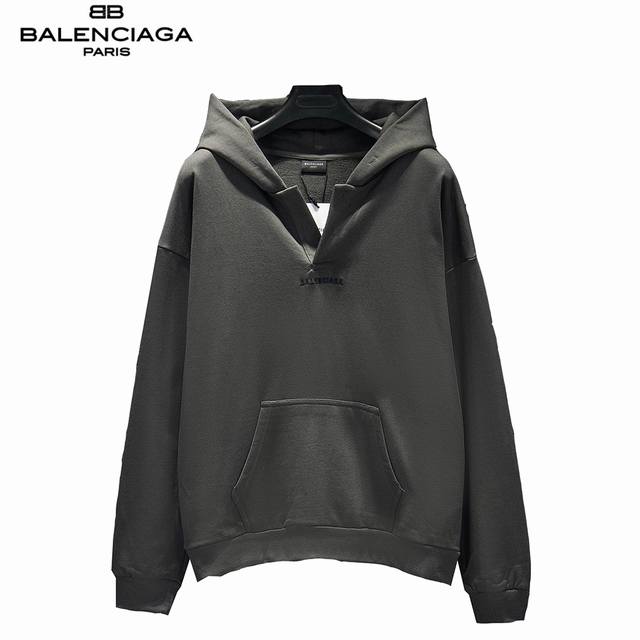 Balenciaga 25Fw Embroidered Hooded Sweatshirt (Ddd) Made with custom-dyed terry