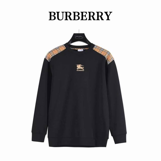 Burberry 25Ss Space Cotton Sweatshirt with Shoulder and Sleeve Appliques and Emb