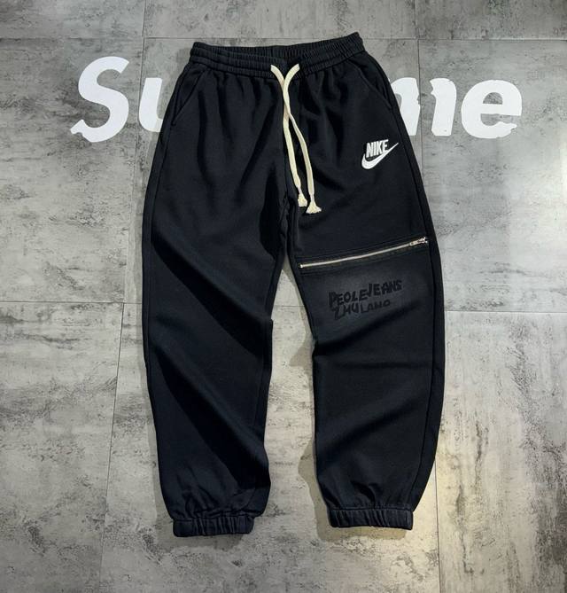 Nike Autumn Patchwork Couple Sports Pants Breathable and comfortable fabric, thr