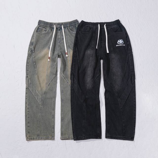 Quality Control Style #Balenciaga New High Street Scimitar Washed Denim Jeans, S