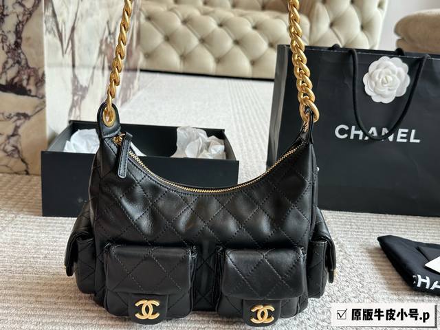Original cowhide Chanel 25C Hobo bag, matcha color, Jennie's same style. Incredi