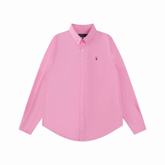 R61 Ralph Lauren Oxford Cloth Pony Logo Embroidered Button-Down Collar Classic L