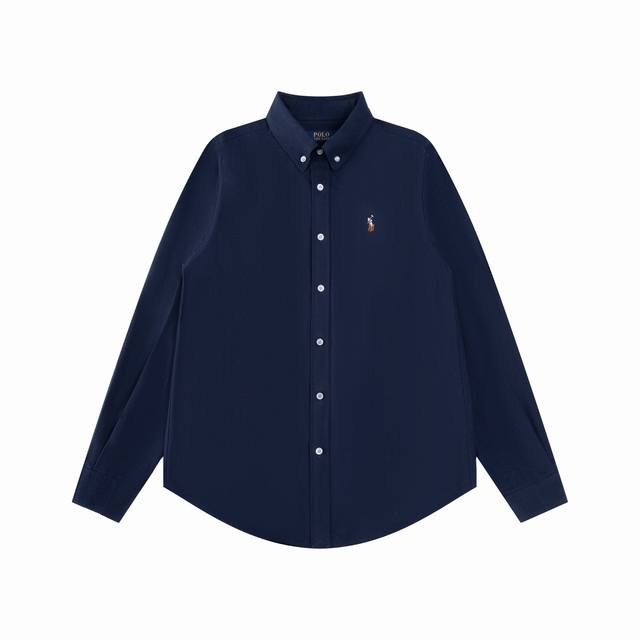 R61 Ralph Lauren Oxford Cloth Pony Logo Embroidered Button-Down Collar Classic L