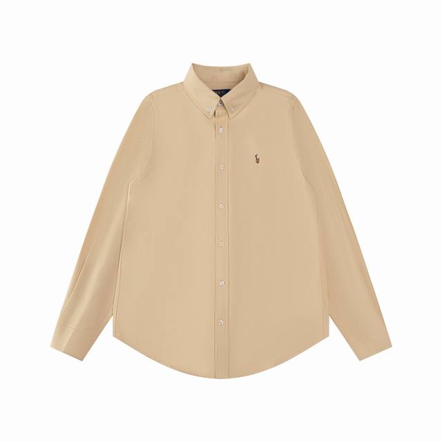 R61 Ralph Lauren Oxford Cloth Pony Logo Embroidered Button-Down Collar Classic L