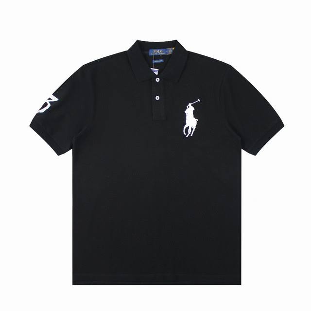 R32 Polo Ralph Lauren Basic Big Pony Polo Shirt/T-shirt with Embroidered Logo, S