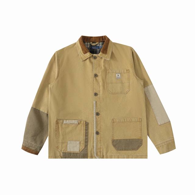 R12 Ralph Lauren Barn Style Heavy Washed Distressed Vintage Jacket, Unisex, Polo