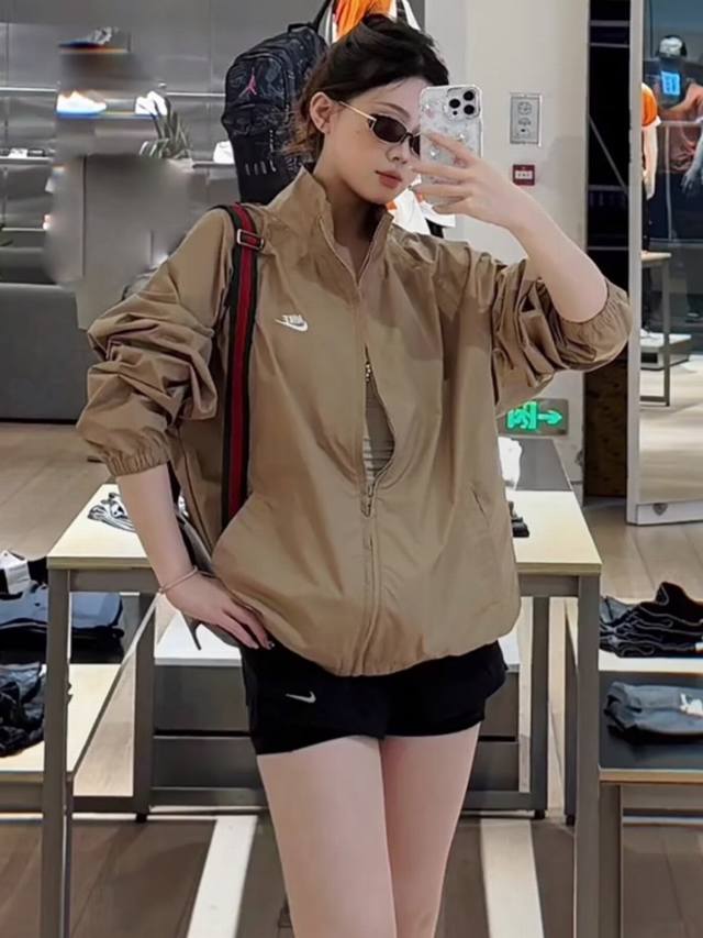 Nike Men's Loose-fitting Raglan Waterproof Jacket, 2025 Autumn New Style, Layere