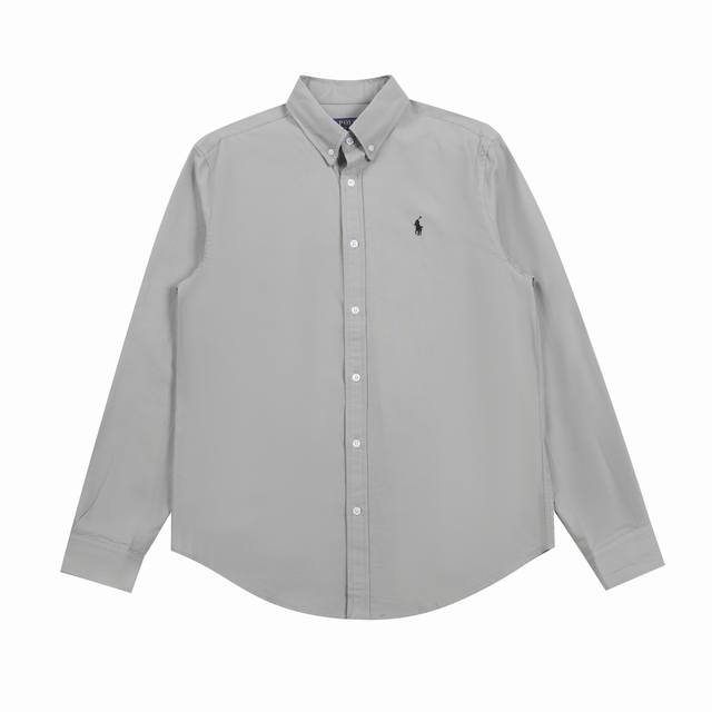 R28 Polo Ralph Lauren Oxford Shirt, Solid Color, Logo Embroidered, Button-Down C