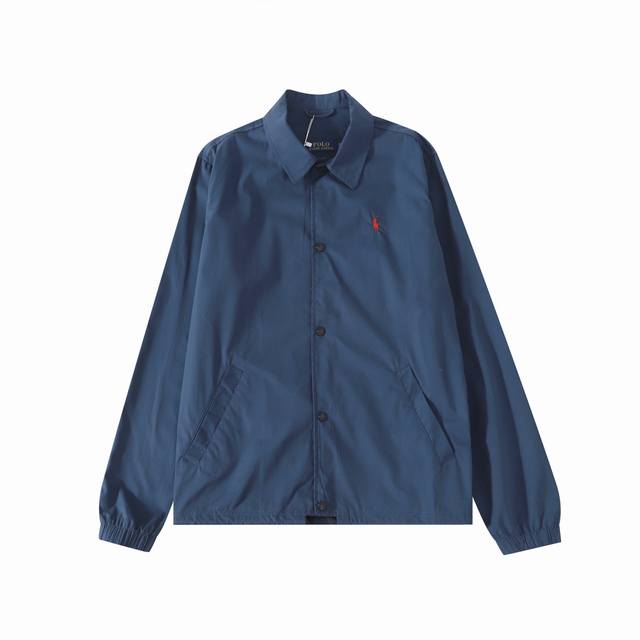 R02 Polo Ralph Lauren Men's Spring/Autumn Thin Embroidered Coach Jacket with Sma