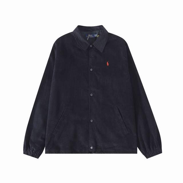 R48 Polo Ralph Lauren Retro Corduroy Coach Jacket, Old Money Style Coat. This ja