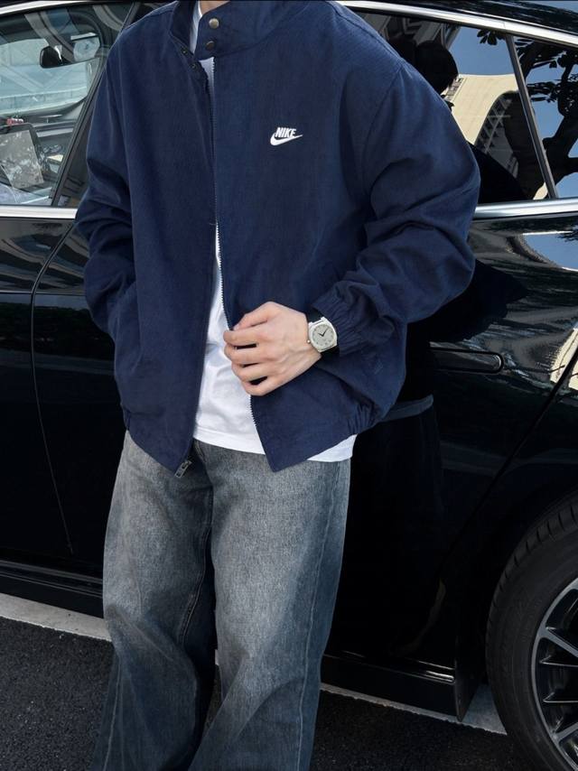 Nike Harrington Corduroy Jacket, Loose Fit, Men's Spring 2025 New Retro Stand Co