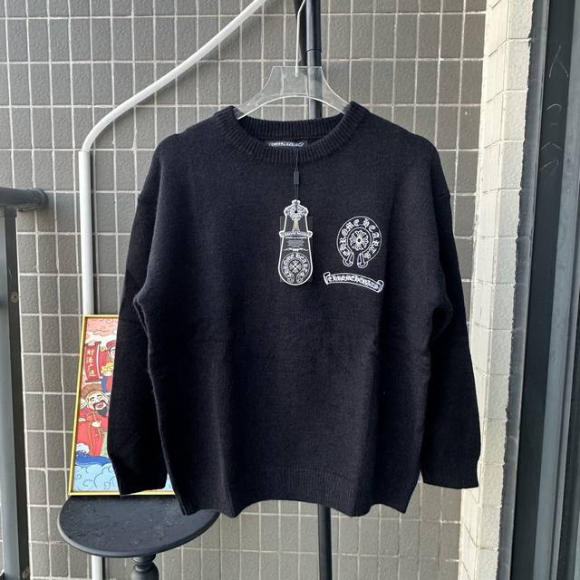 Style Number: Tt116 Chrome Hearts Ch Chrome Hearts Horseshoe Embroidered Crew Ne