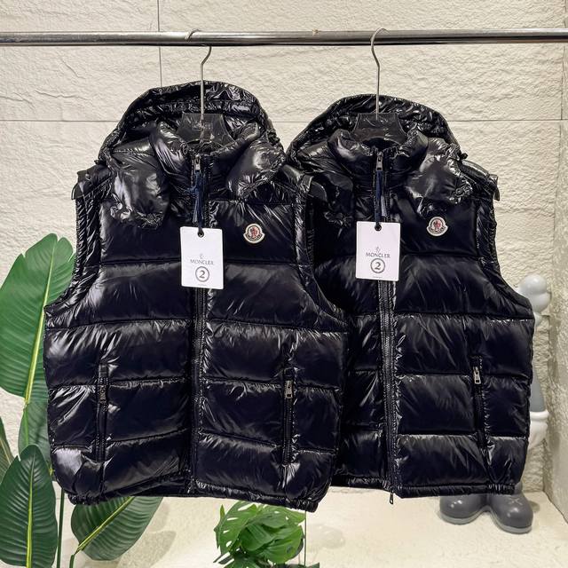 NFC official version Moncler unisex down vest, couple style, hooded jacket, warm