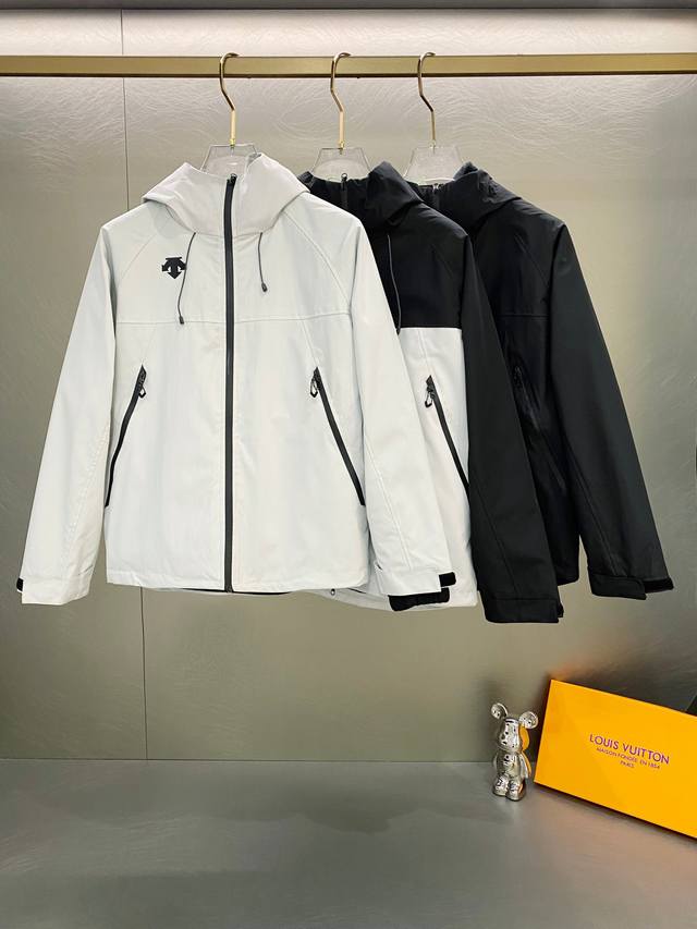9081# High-Version Descente 3-in-1 Silver Fox Fleece Jacket, Descente 3-in-1 Cou