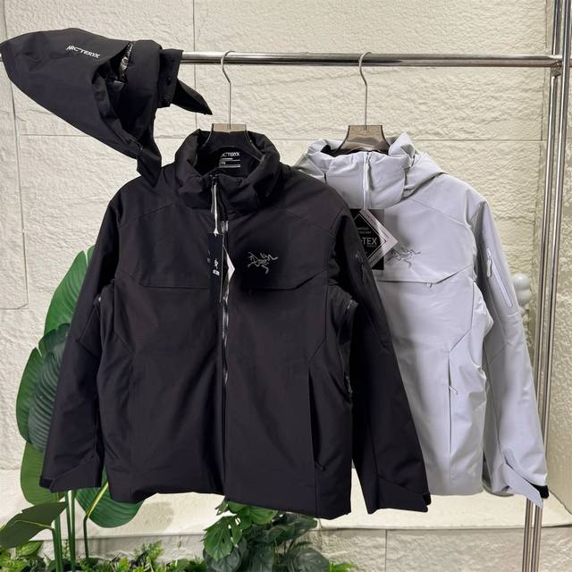 Two-tone Arcteryx Macai Jacket, New Winter Men's Hooded Waterproof Down Jacket f