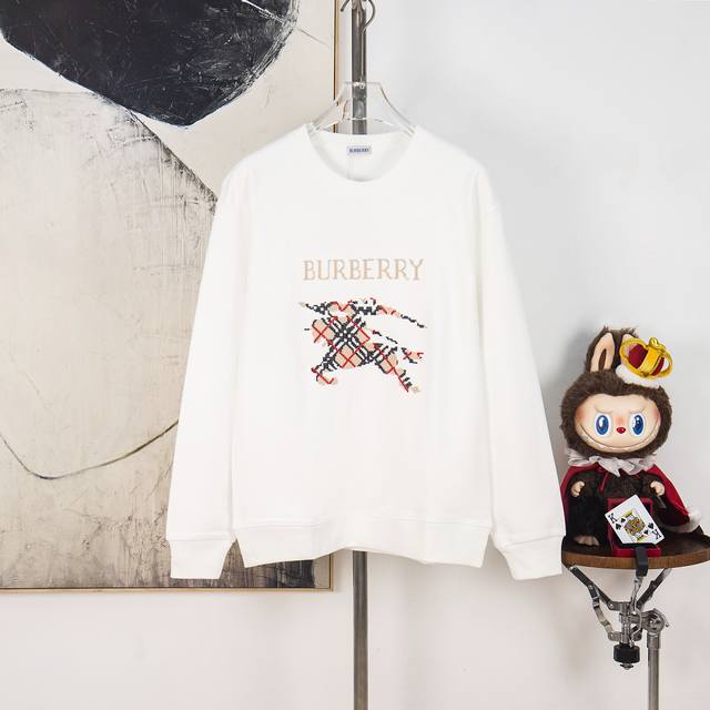 Zp Version [Exclusive Supply] Burberry 2025Fw Autumn/Winter New 420g Pullover Cr