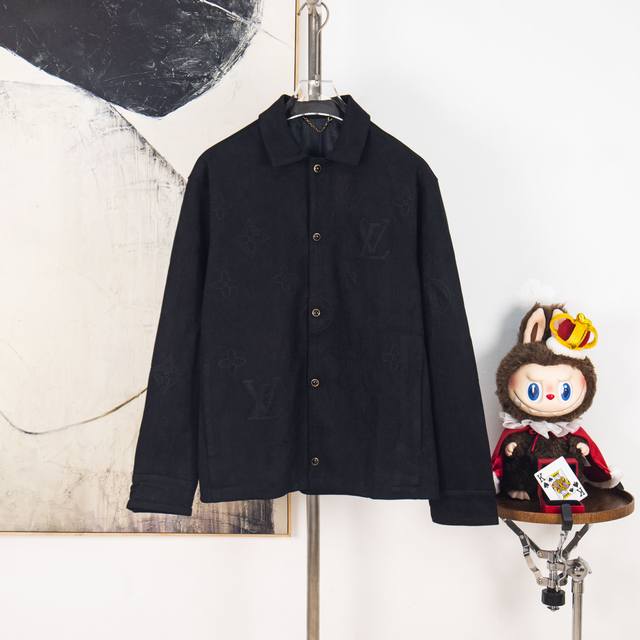 Zp Version [Exclusive Supply] Louis Embroidered Suede Leather Jacket Shirt. This