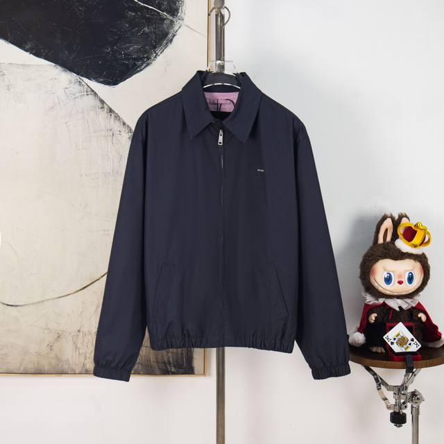 Zp Version [Exclusive Supply] Prada Embroidered Logo Zipper Executive Jacket Fab
