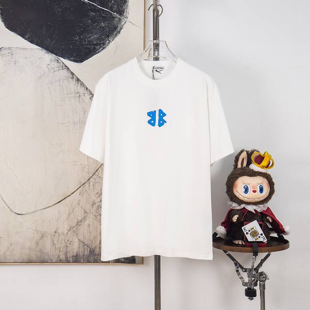 Zp Version [Exclusive Supply] Balenciaga 300g Crew Neck Short Sleeve T-Shirt Fea