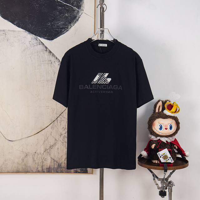 Zp Version [Exclusive Supply] Balenciaga 300g Crew Neck Short Sleeve T-Shirt Fea