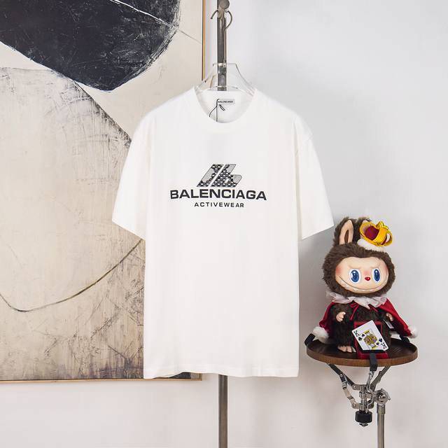 Zp Version [Exclusive Supply] Balenciaga 300g Crew Neck Short Sleeve T-Shirt Fea