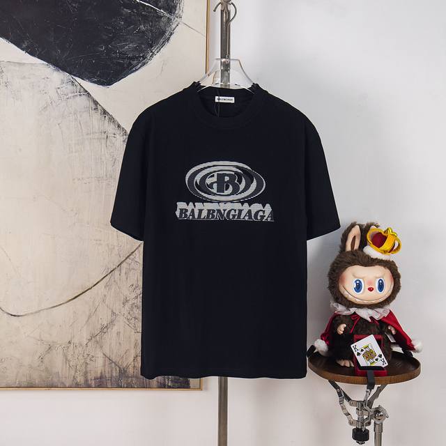 Zp Version [Exclusive Supply] Balenciaga 300g Crew Neck Short Sleeve T-Shirt. Fe