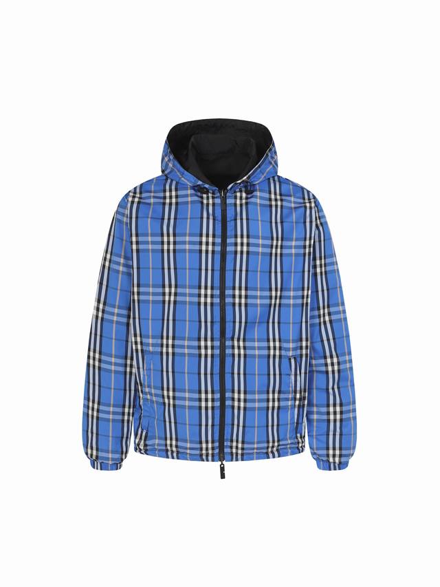 Burberry Reversible Check Jacket (Ddd) Custom-woven and dyed check fabric, check