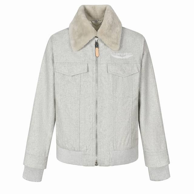 1:1 Original Quality 1V 24Fw Fur Collar Wool Cotton-padded Jacket Ddd. Originall