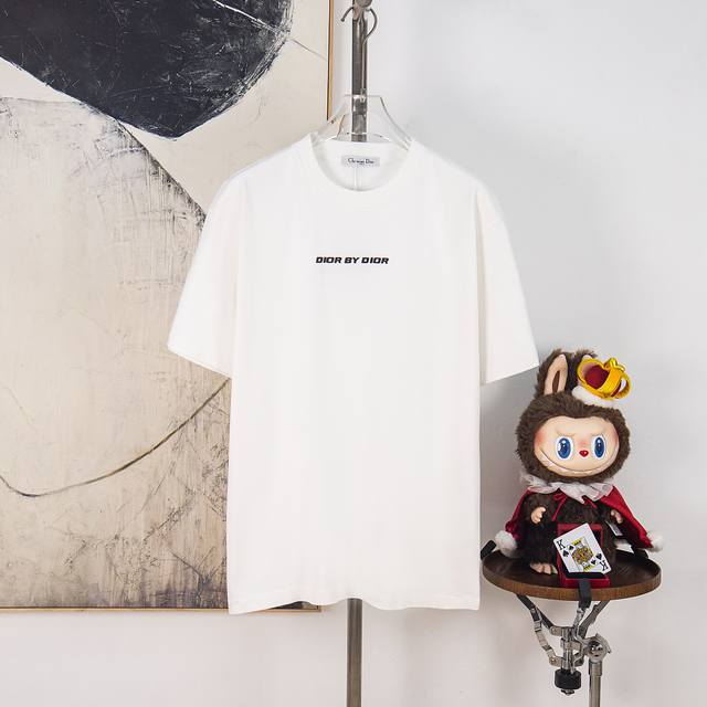 Zp Version [Exclusive Supply] Dior 300g Crew Neck Short Sleeve T-Shirt. Classic