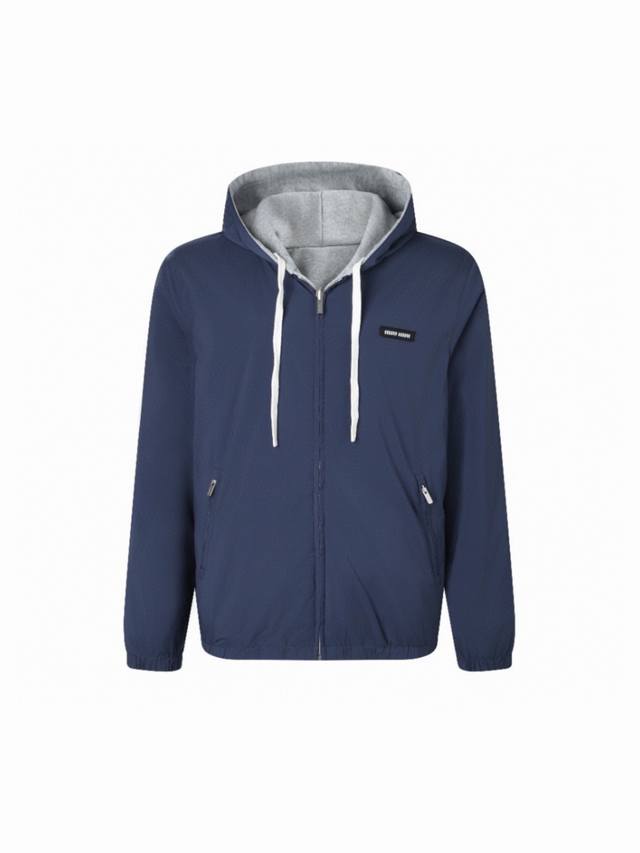 Miumiu 25Fw Reversible Zipper Hooded Jacket (Ddd) The knitted outer layer is mad