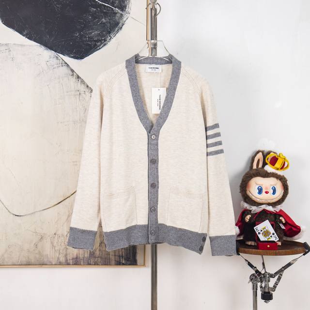 Zp Version [Exclusive Supply] Thom Browne Color Block Four-Stripe Button-Down Ca