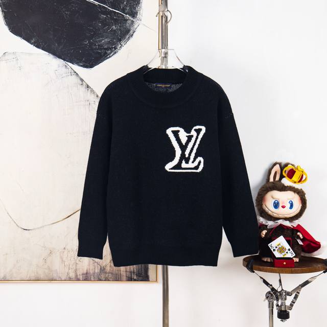 Zp Version [Exclusive Supply] Louis Vuitton Crew Neck Pullover Sweater with Larg