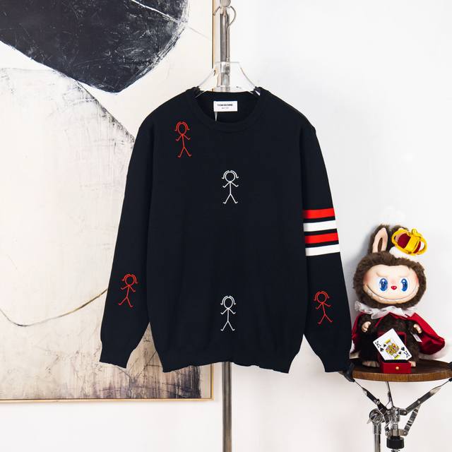 Zp Version [Exclusive Supply] Thom Browne Thom Browne Embroidered Stick Figure P