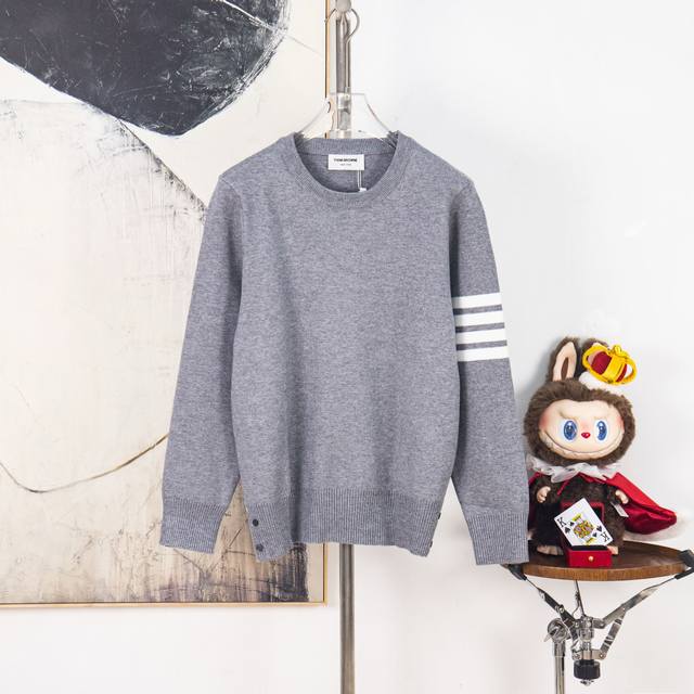 Zp Version [Exclusive Supply] Thom Browne Waffle Crew Neck Sweater Tb classic fo