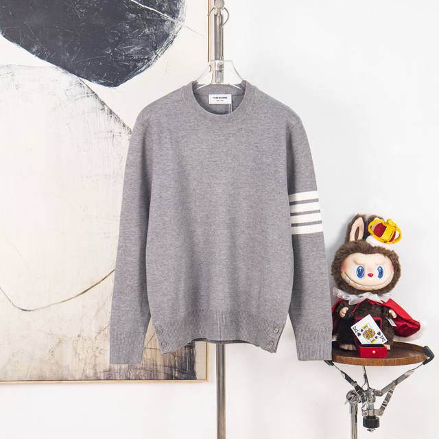 Zp Version [Exclusive Supply] Thom Browne Waffle Crew Neck Sweater Tb classic fo