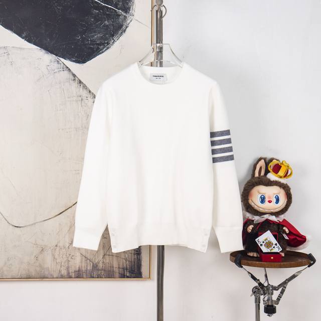 Zp Version [Exclusive Supply] Thom Browne Waffle Crew Neck Sweater Tb classic fo
