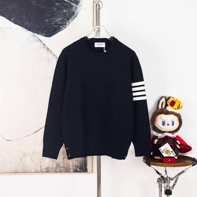 Zp Version [Exclusive Supply] Thom Browne Waffle Crew Neck Sweater Tb classic fo