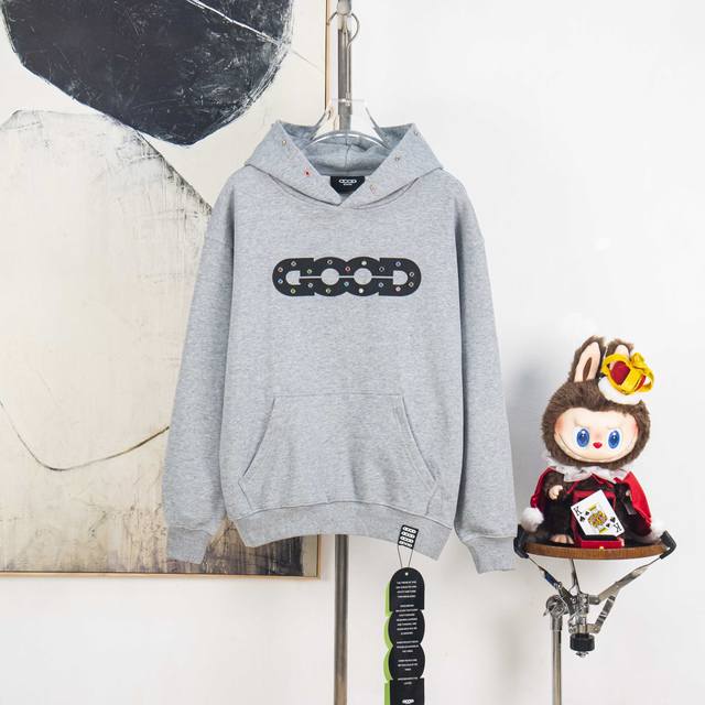 Zp Version [Exclusive Supply] Goodbrand Gemstone Rhinestone Long-Sleeve Hooded S