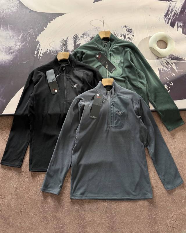 New Arrival! Arc'teryx High-Elastic Fleece Seamless Taped Pocket Half Zipper Lon