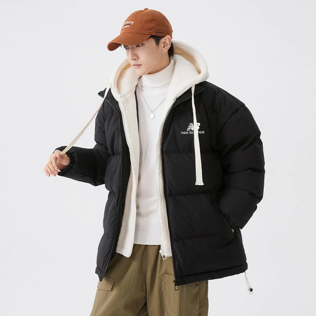 New Balance Overseas Exclusive Faux Two-Piece Down Cotton Jacket, unisex, exclus
