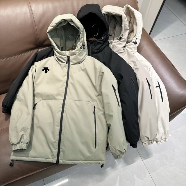 New Arrival: Descente Cotton-padded Jacket (Black, Green, White, Gray, Khaki). S