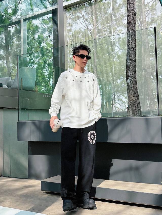 Clothing/Pants Ch Chrome Hearts Cross Horseshoe Chrome Hearts Sanskrit Burnished