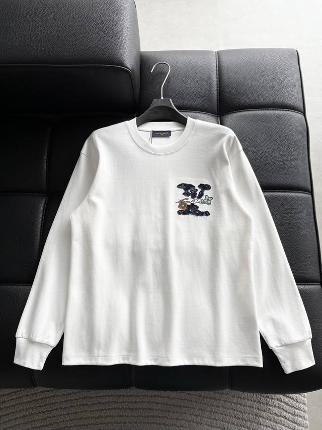 Hot Selling Item: New LV Long-Sleeve Shirt. Featuring classic LV logo 3D embroid