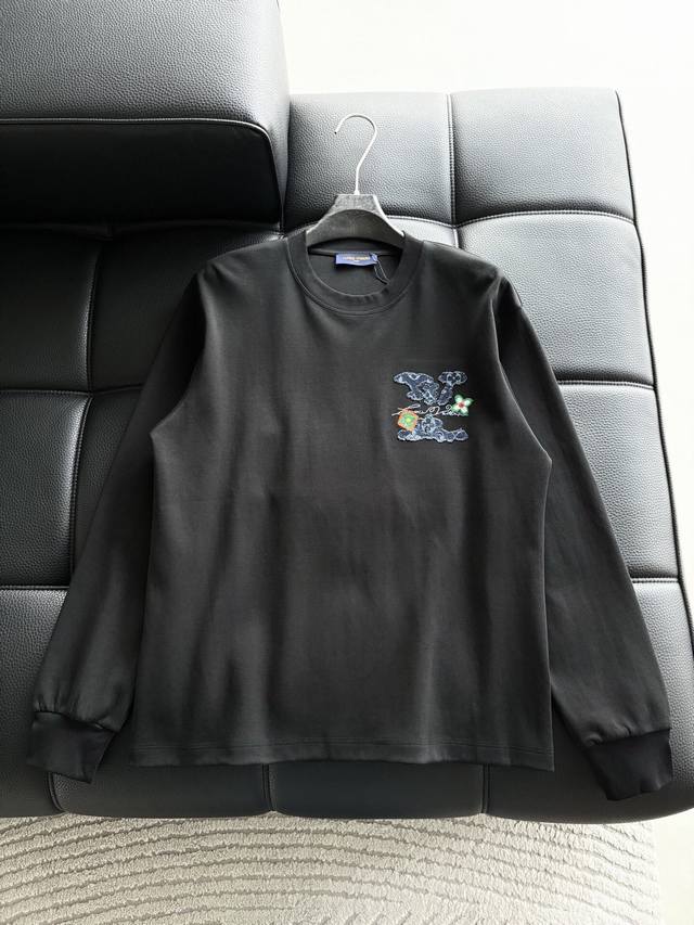Hot Selling Item: New LV Long-Sleeve Shirt. Featuring classic LV logo 3D embroid