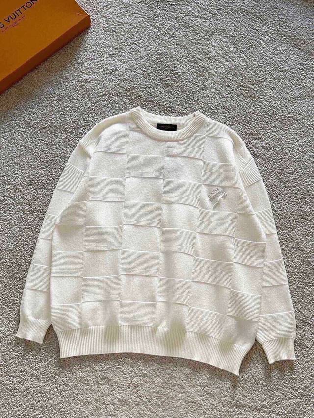 L. Louis Vuitton 24Ss New Knit Sweater Os Fit Unisex The wool fabric is made of