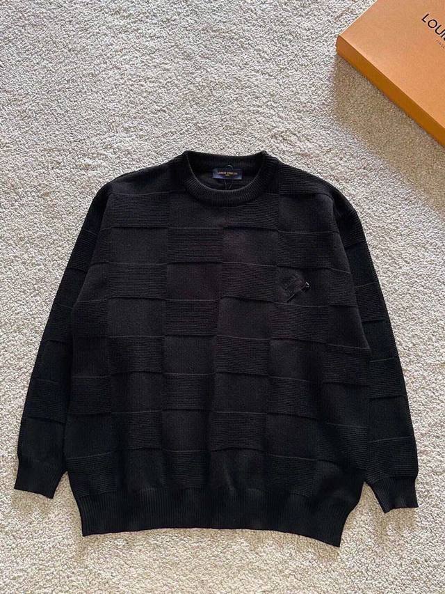 L. Louis Vuitton 24Ss New Knit Sweater Os Fit Unisex The wool fabric is made of