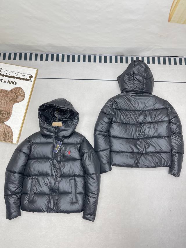 New Winter Polo Ralph Lauren 24Ss Classic Glossy Down Jacket Series. Solid color