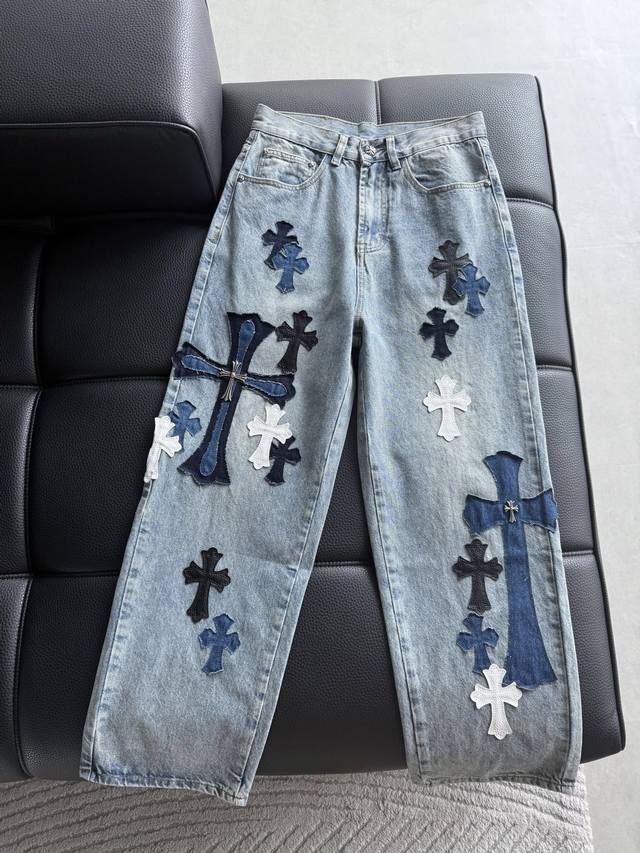 Chrome Hearts Limited Edition Hand-Distressed Distressed Patchwork Leather Washe