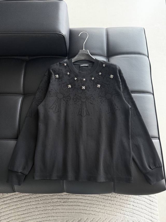 Ch Chrome Hearts Cross Horseshoe Chrome Hearts Sanskrit Burnished Washed Distres