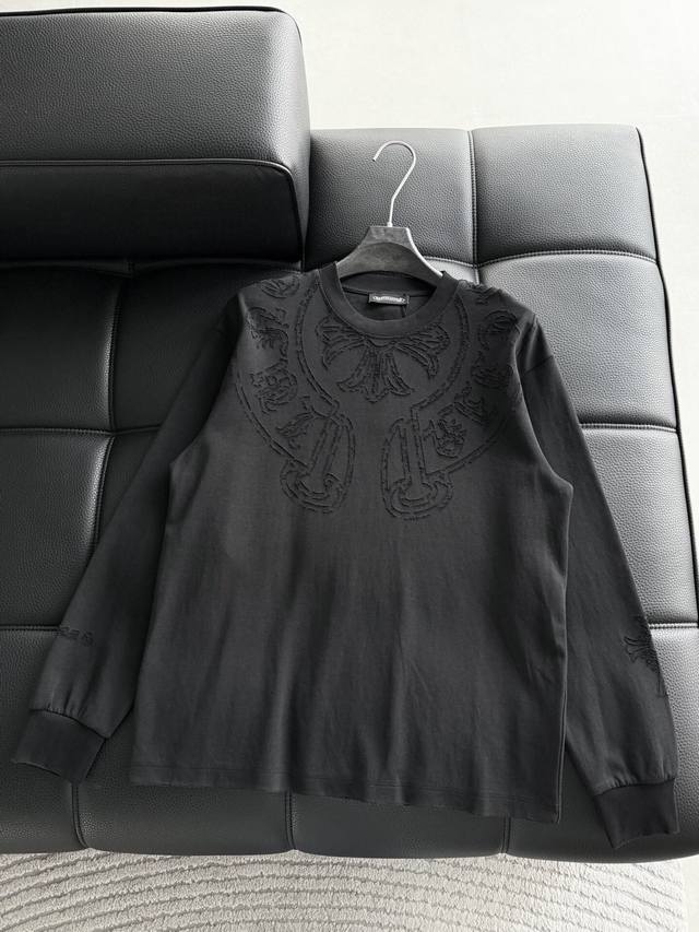 Ch Chrome Hearts Cross Horseshoe Chrome Hearts Sanskrit Burnished Washed Distres